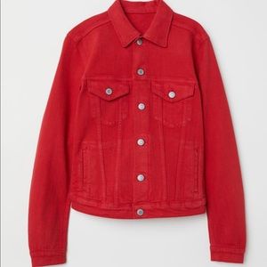 H&M Red trucker jacket